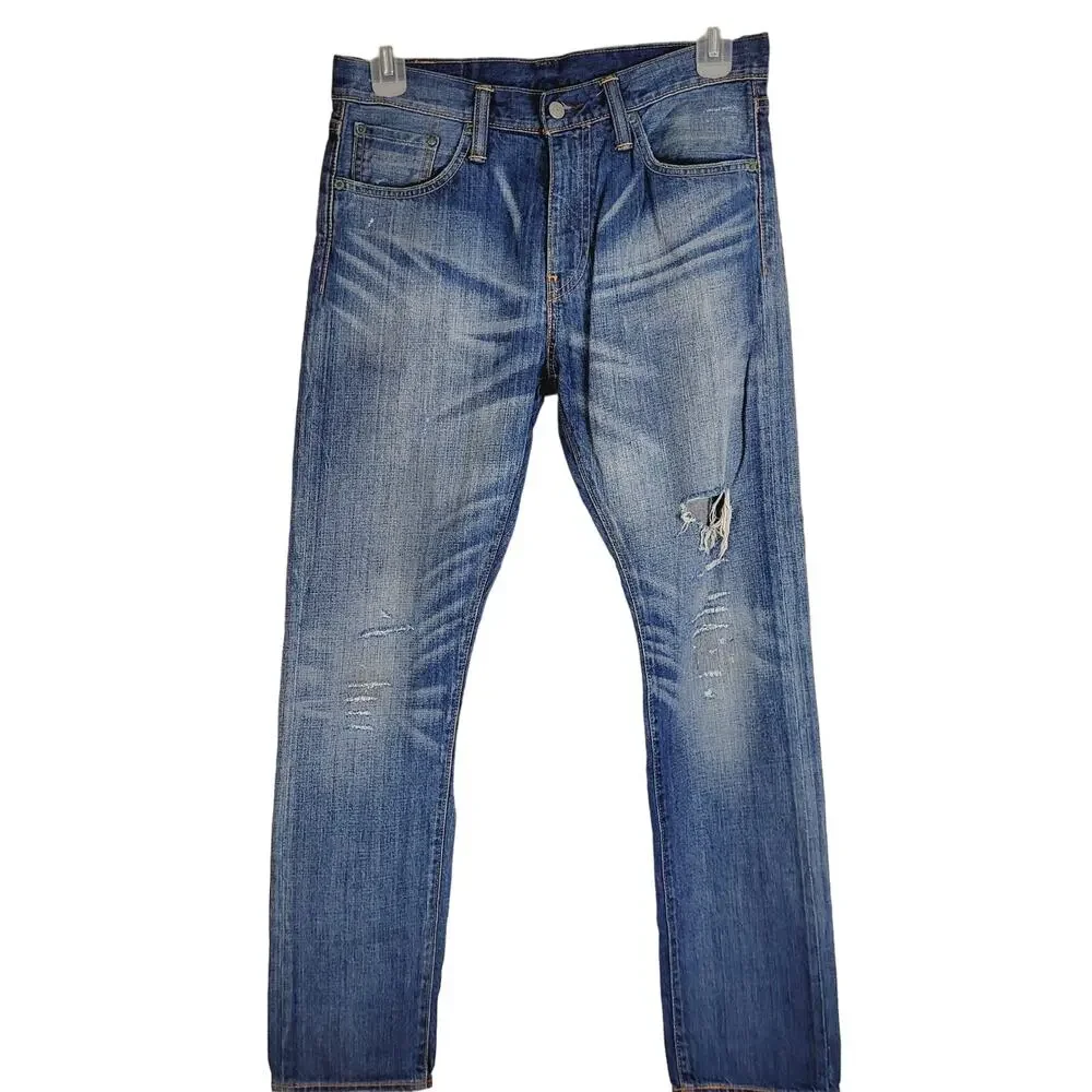 Levis 508 mens tapered leg mid wash blue jeans size 30/30 Classic Western Y2K